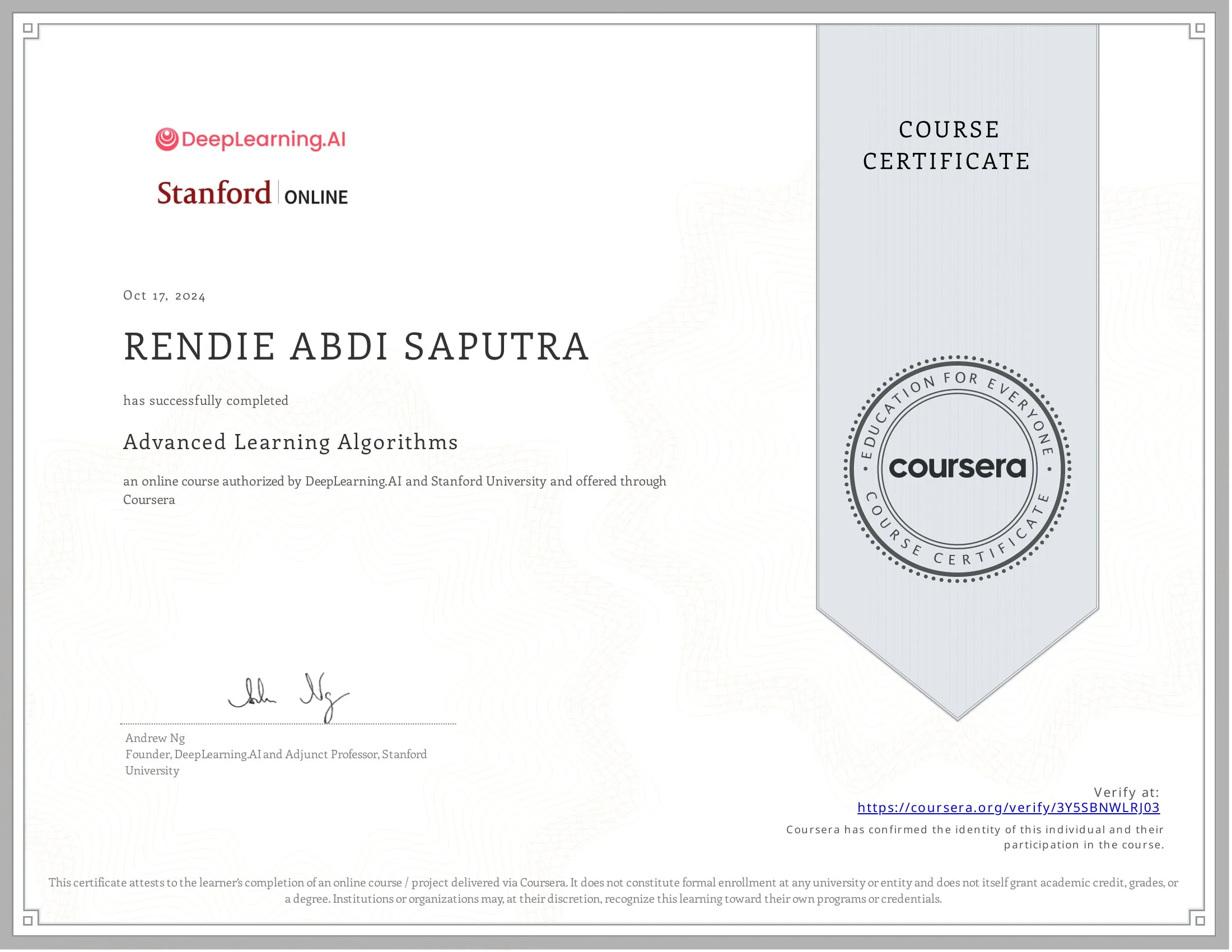 Advanced Learning Algorithms