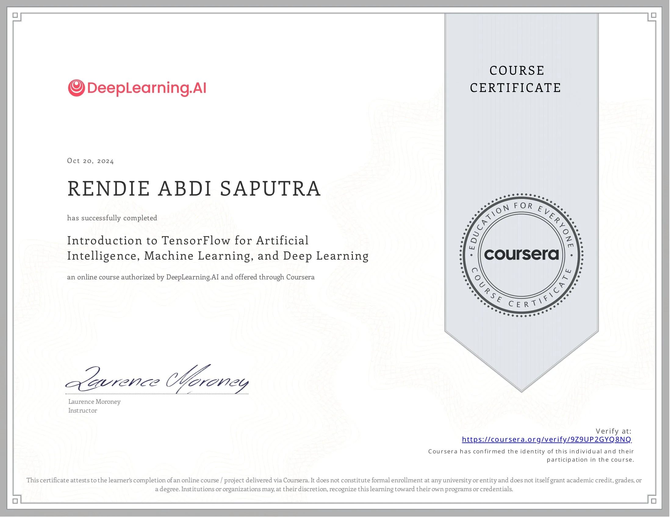 Introduction to TensorFlow for Artificial Intelligence, Machine Learning, and Deep Learning